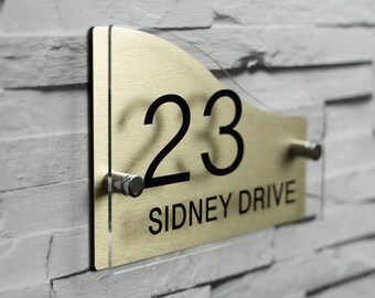 Modern Contemporary House Number Sign