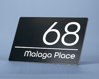 Modern Door Number, Address Numbers Plaque, Door Numbers Plaque, Contemporary House Sign, Perspex house sign, Number ring, Housenumber