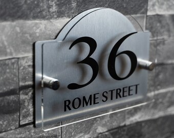 Contemporary House Sign, Decorative Door Signs, Address Numbers Plaque, Front Door Numbers, House Wall Number UK, Numbers Plaque, Doorsign