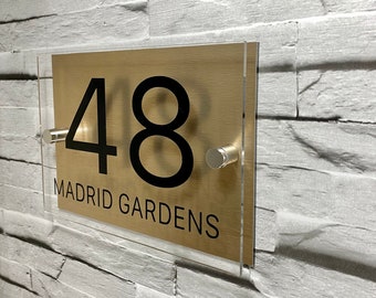 Modern Door Number, Address Numbers Plaque, Door Numbers Plaque, Contemporary House Sign, Perspex house sign, Number ring, Housenumber