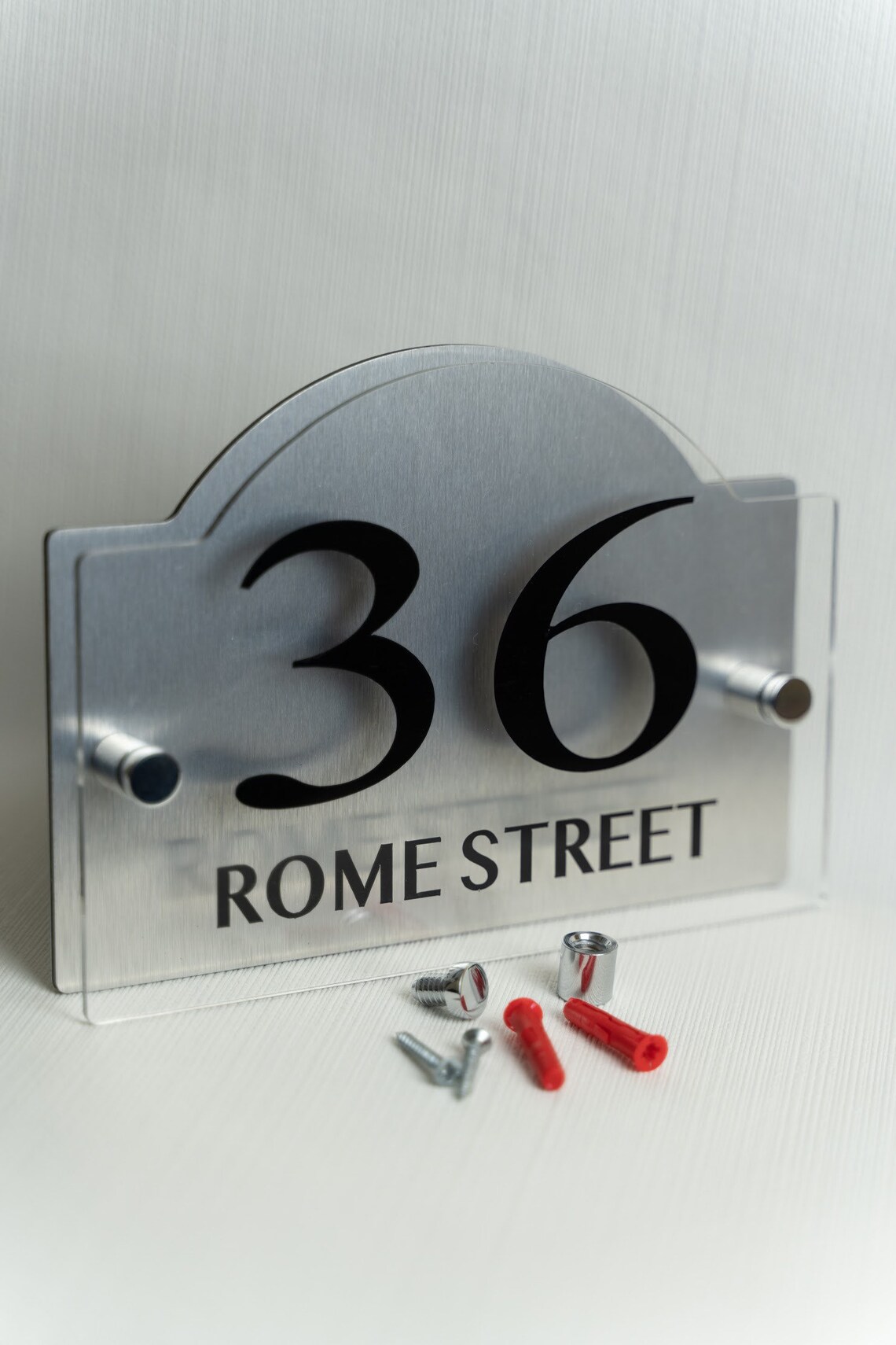 Contemporary House Sign, Decorative Door Signs, Address Numbers Plaque ...