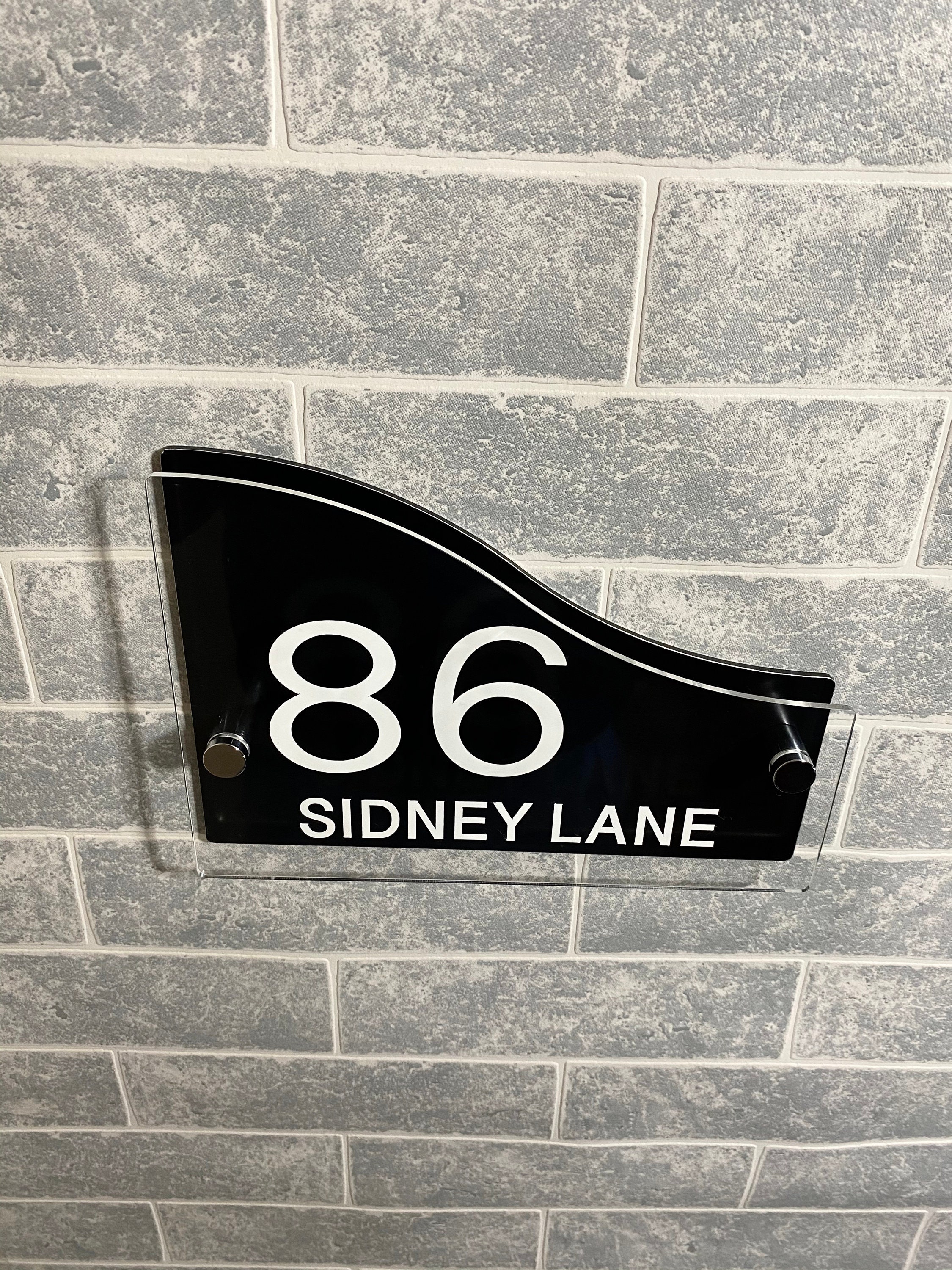Contemporary House Sign, Modern Door Number, Decorative Number Signs ...