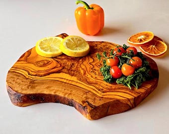 Personalised gift for mom Chopping/Cutting Board, Cheese Board, Cheese Wine lovers, Charcuterie, Hand Crafted Olive Wood Irregular Shaped