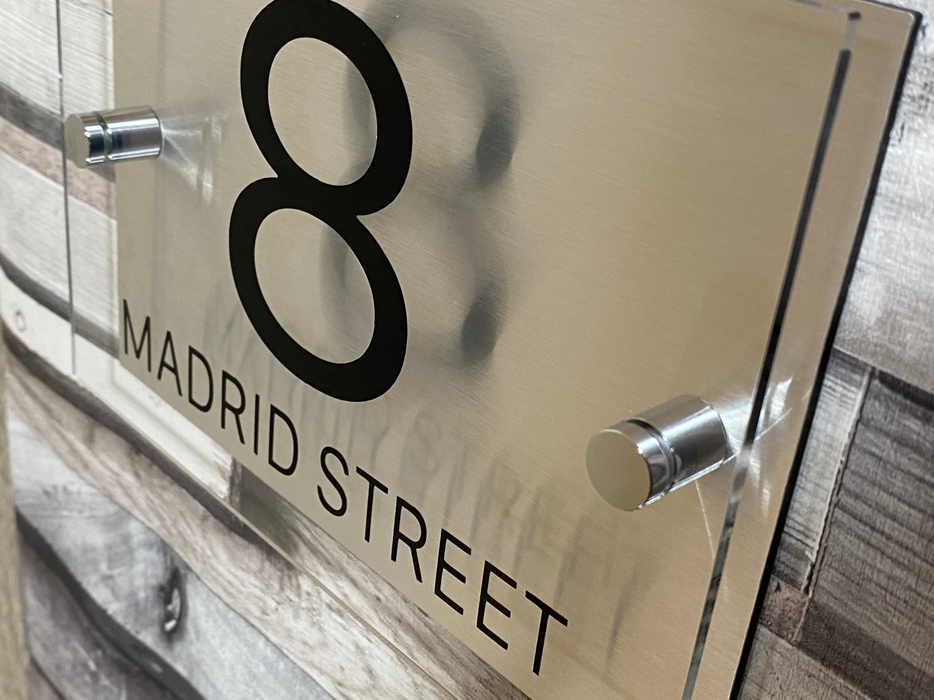 Modern Personalised House Number Street Name Etsy