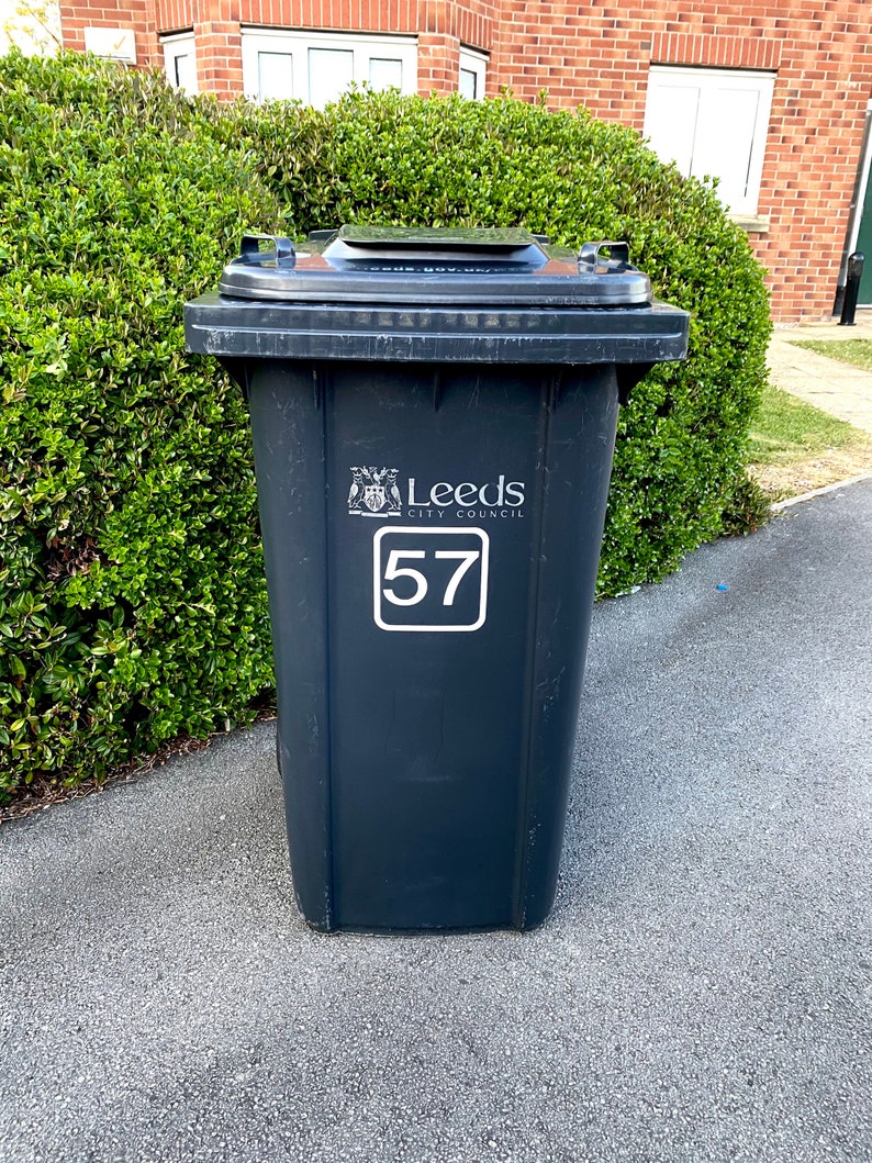 Wheelie Bin Number Stickers 3 Pack Etsy