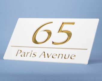 Precision Laser Cut Acrylic House Number Sign, Floating address numbers, Decorative door signs, Acrylic 3D Sign, Housenumber, Numbers plaque