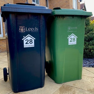 Wheelie Bin Number Sticker 3 Pack House