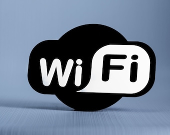 Acrylic WiFi Sign, WiFi Sign, 3D Sign Custom, WiFi Signs Airbnb, 3D Sign Name, Airbnb WiFi Signs, Acrylic Salon Signs, 3d acrylic sign.