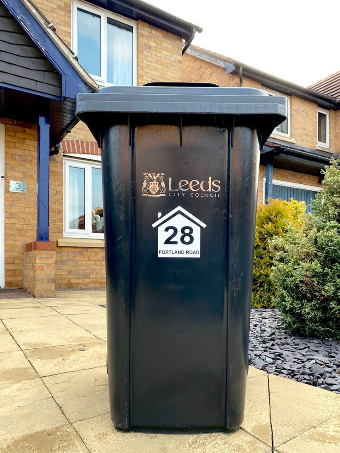 Wheelie Bin Number Sticker 3 Pack Etsy