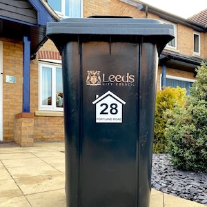 Wheelie Bin Number Sticker 3 Pack image 1