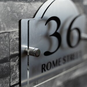 Contemporary House Sign, Decorative Door Signs, Address Numbers Plaque ...