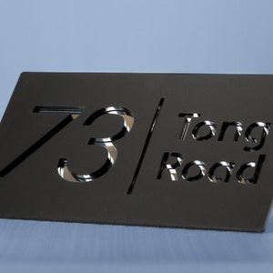 Floating House Sign Door Numbers Plaque, Modern Acrylic House Sign, Laser personalised address wall plaques numbers Signs, Address Plaque