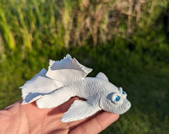 Beta fish polymer clay sculpture