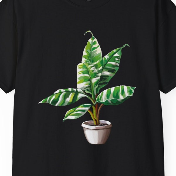 Variegated Banana Tee, Indoor house plants, t-shirt Painting, girls garden, one piece, valentines gifts for her, funny, cactus, monstera