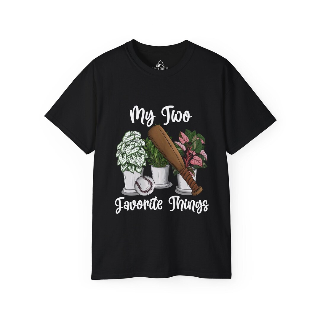 Plants & Baseball Sports Tee, Indoor House Plants, Tshirt Painting