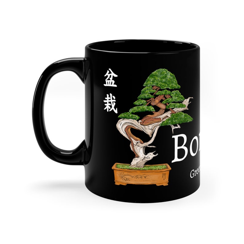 Juniper Bonsai Tree Coffee Mug by Green Grotto Garden Mug With Juniper