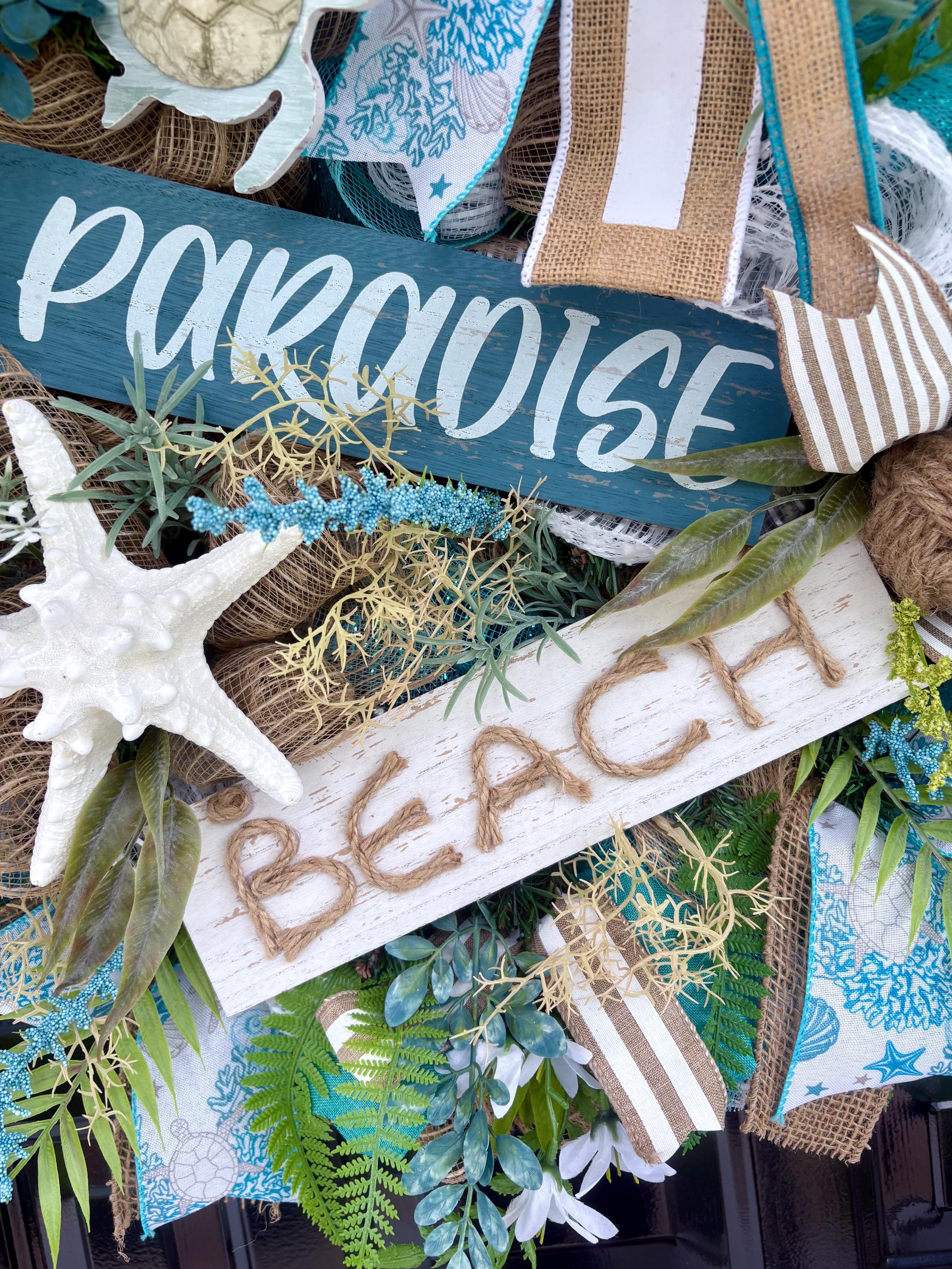 Summer Coastal Beach Wreath: Nautical Door Decor - Etsy