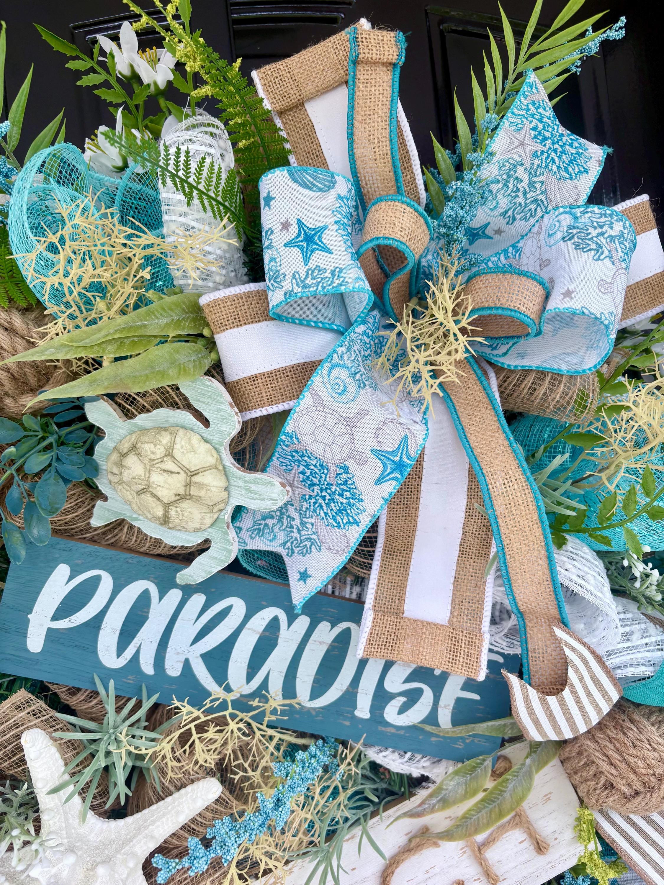 Summer Coastal Beach Wreath: Nautical Door Decor - Etsy