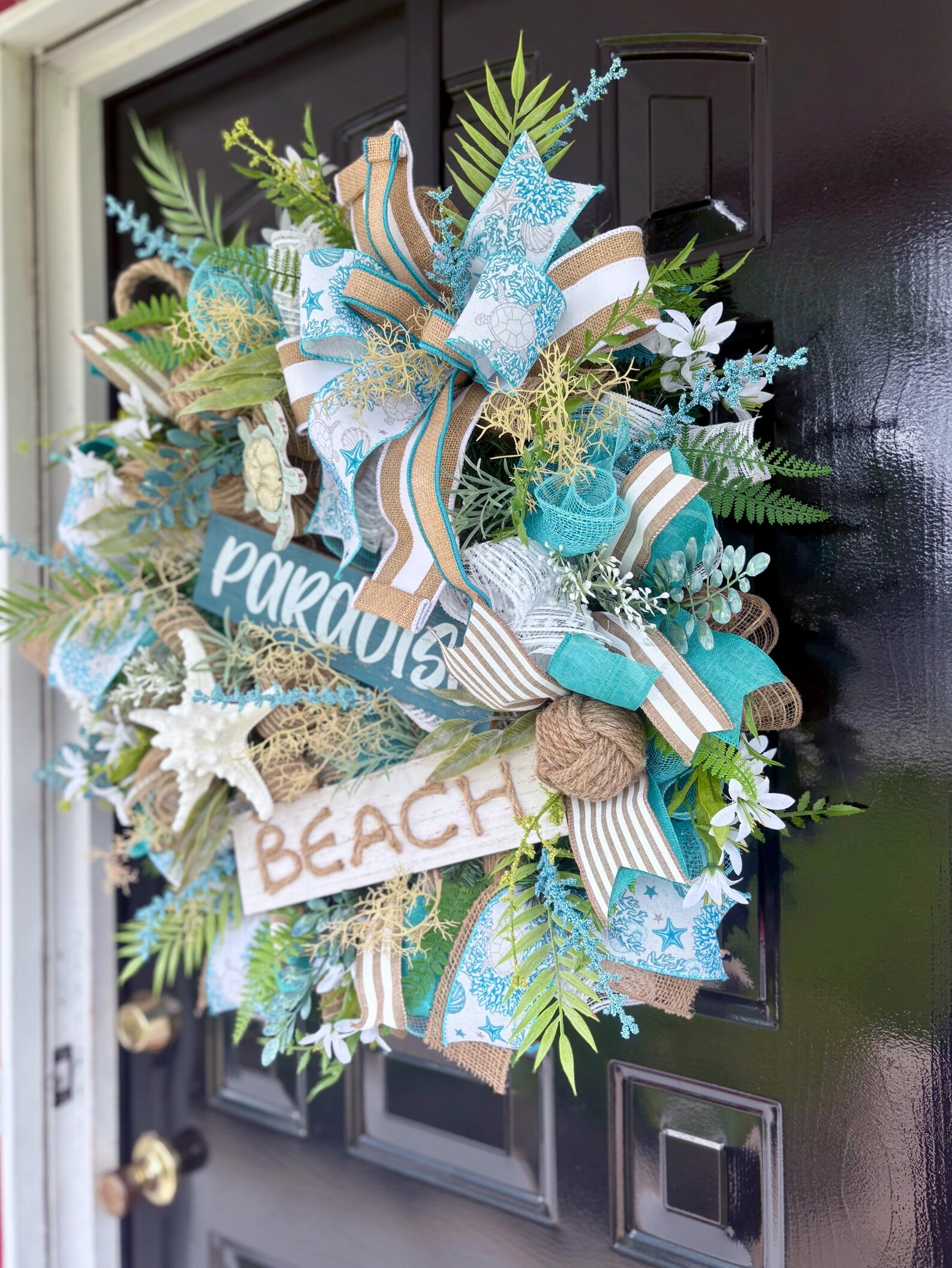 Summer Coastal Beach Wreath: Nautical Door Decor - Etsy