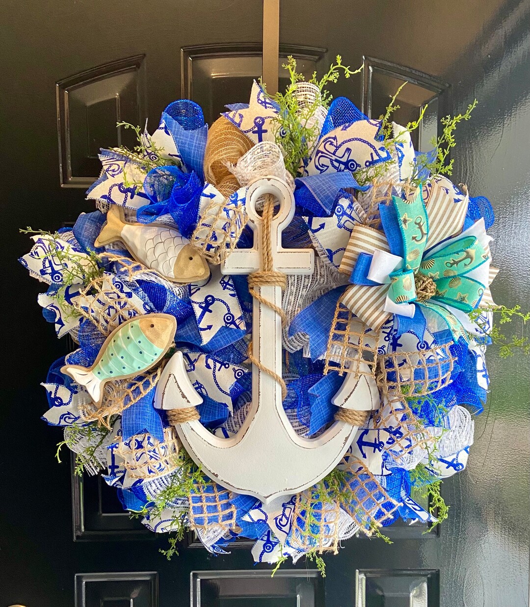 Nautical Wreath, Coastal Front Door Decor - Etsy