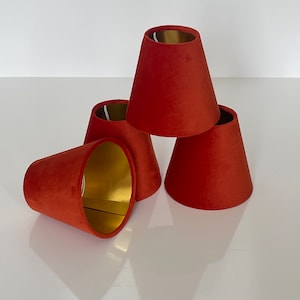 New made to order candle clip lamp shade for wall and chandelier purchase lamp shade available in multi colour and lining small size. 15cm H