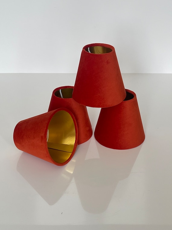 New made to order candle clip lamp shade for wall and chandelier purchase lamp shade available in multi colour and lining small size. 15cm H