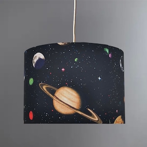 New high quality kids room  space planets eirth solar system pattern  lamp shade and pendant light shade available in multi size and shapes