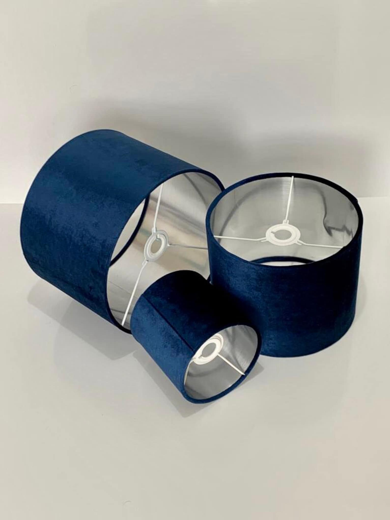 New Luxury Velvet Navy Blue Lamp Shade and Pendant Light Shade Etsy UK