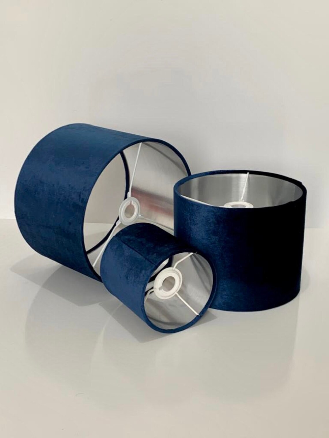 New Luxury Velvet Navy Blue Lamp Shade and Pendant Light Shade Etsy UK