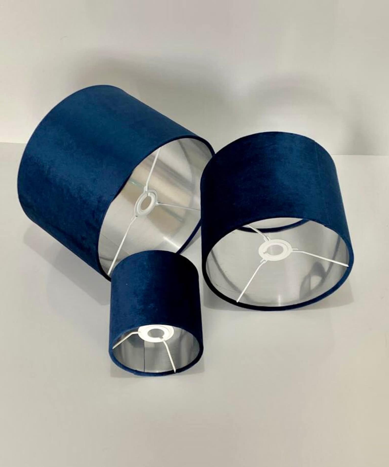 New Luxury Velvet Navy Blue Lamp Shade and Pendant Light Shade Etsy UK