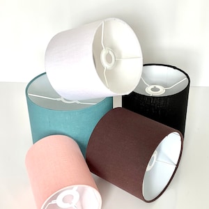 Abat-jour suspendu HQ en tissu 100 % lin, couleur sarcelle