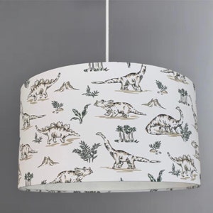 New HQ kids black and white dinosaurs print lamp shade pendant ceiling light shade  Available in multi size and shapes