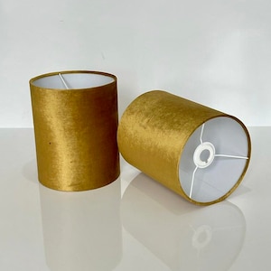 Nieuwe luxe hoogwaardige mosterdfluwelen stoffen lampenkap trommelvorm lampenkap en hangende lampenkap voor alle doeleinden;