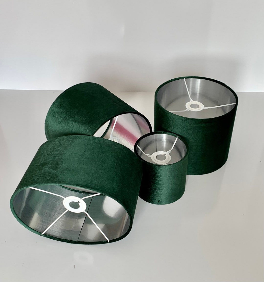 New Luxury Velvet Bottle Green Lamp Shade and Pendant Light Shade With