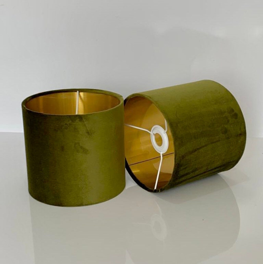 New Luxury Velvet Olive Green Lamp Shade and Pendant Light Shade With