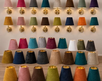 New made to order candle clip lamp shade for wall and chandelier purchase lamp shade available all colour 14cm dia x 13cm h