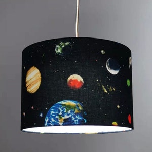 New luxury high quality kids room planets star earth space print lamp shade and pendant shade