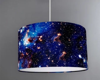 new high quality stunning  kid room deep galaxy space stars in blue night sky lamp shade pendant shade