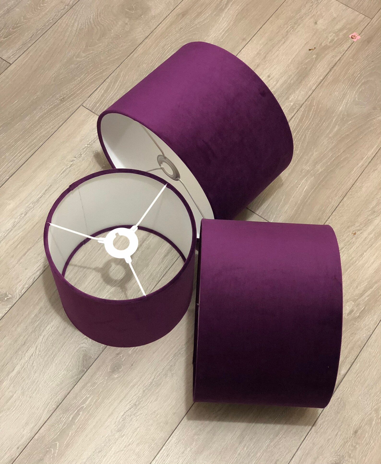 New HQ Modern Plum Soft Velvet Table and Ceiling Lamp Shade Etsy UK