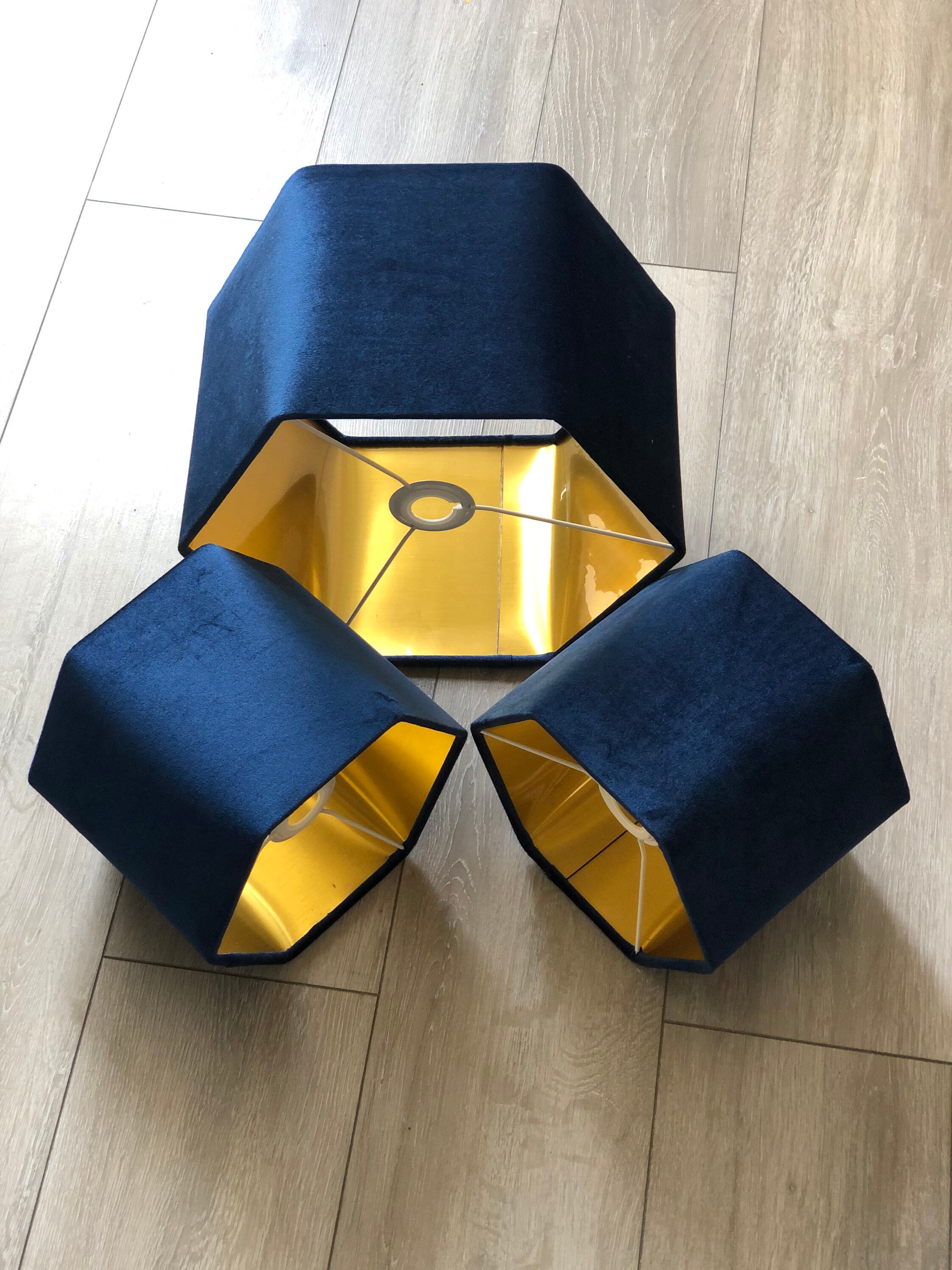 New luxury premium quality hexagon velvet lamp shade pendant Etsy