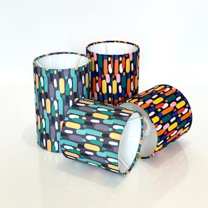 New luxury premium quality drum abstract multi colour design lamp shade pendant light shade multicoloured pattern available many shapes