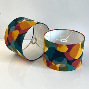 New luxury premium quality drum multicoloured abstract design lamp shade pendant light shade multicoloured pattern available many shapes