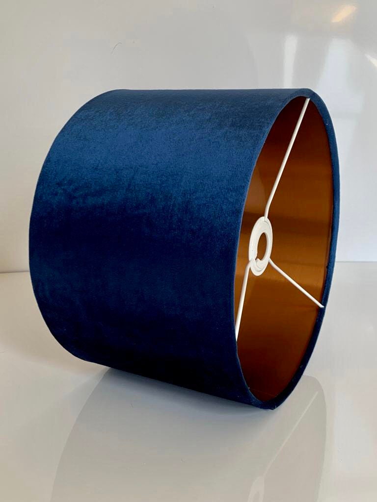 New Luxury Velvet Navy Blue Lamp Shade and Pendant Light Shade Etsy UK