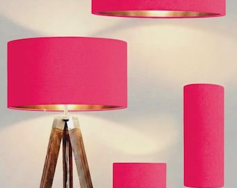 New high quality upholstery candy pink  velvet lamp shade pendant light shade with metallic lining  colour code 163 suitable for all lamps
