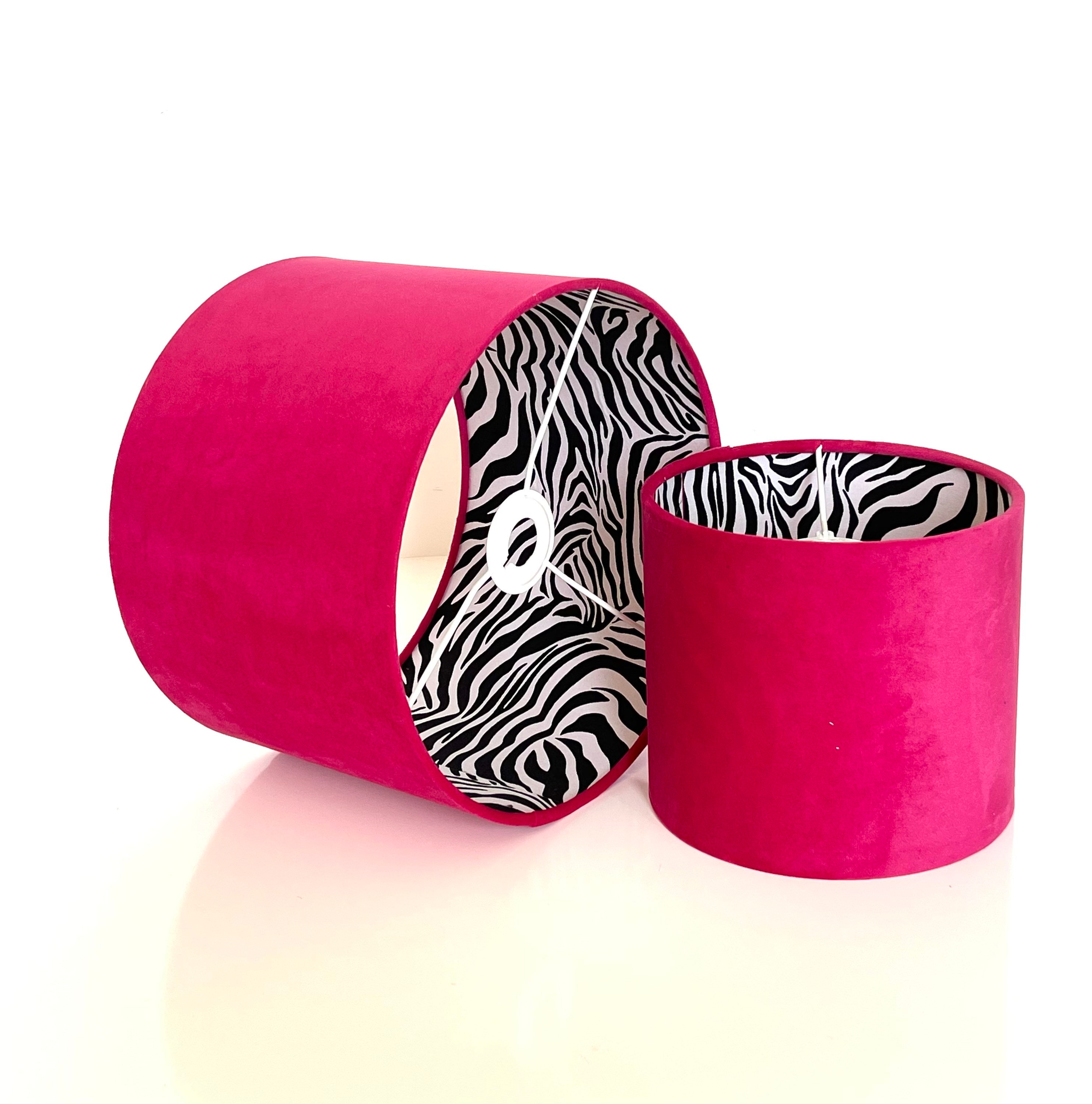 New Luxury HQ Double Sided Hot Pink Velvet and Zebra Animal