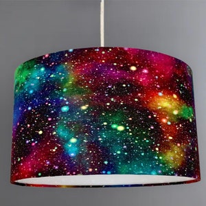 new high quality stunning  kid room deep galaxy space stars in rainbow sky pattern lamp shade pendant shade