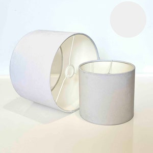 New high quality upholstery velvet  fabric lamp shade pendant light shade drum shape  white velvet and white lining
