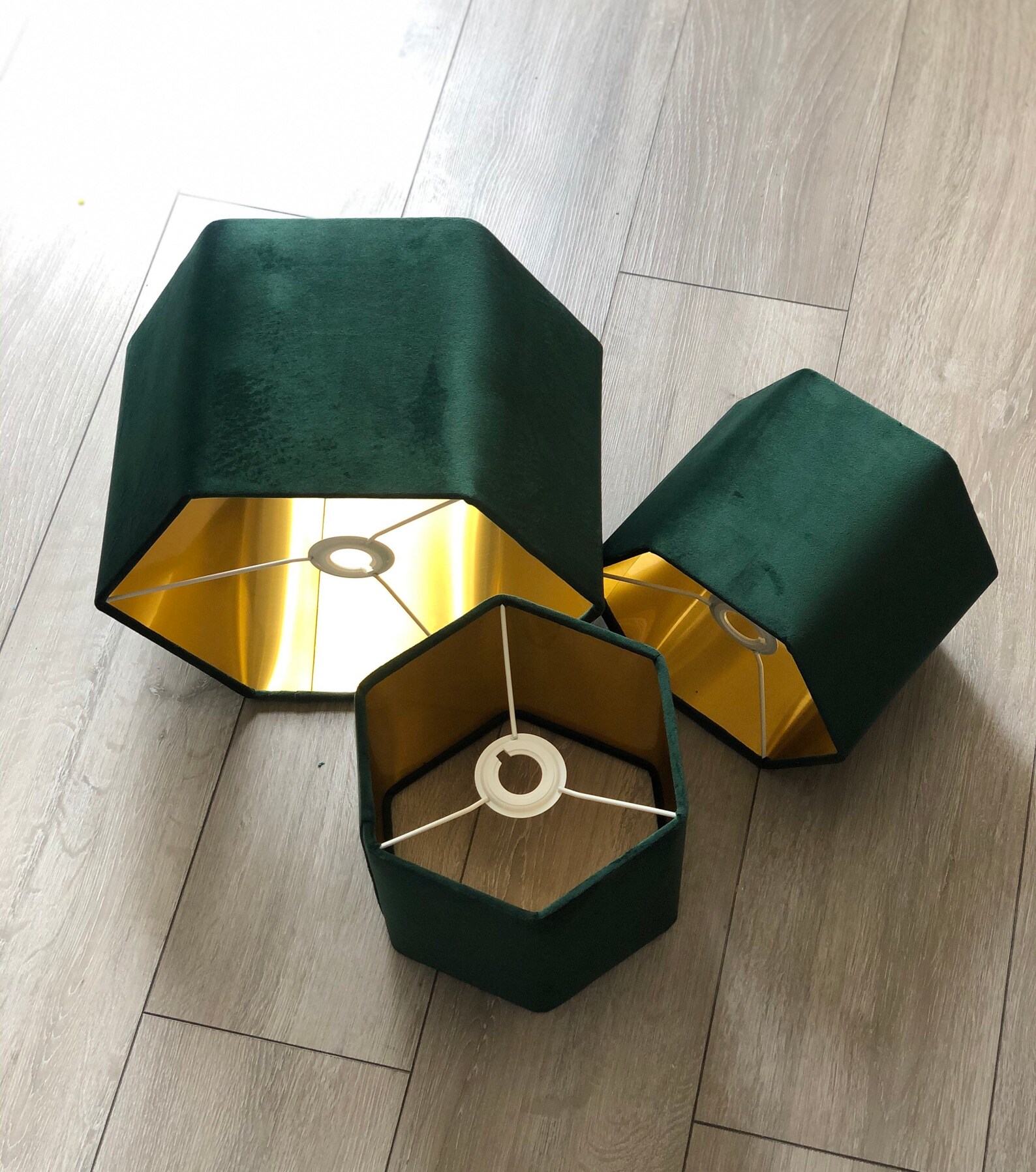 New luxury premium quality hexagon velvet lamp shade pendant Etsy