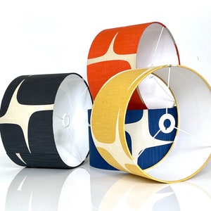 New high quality handmade pebble  fabric abstract geometric design lamp shade pendant light lamp shade
