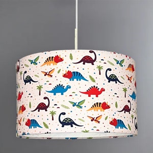 New  HQ Boys Kids Room Dinosaur  Design Ceiling Lamp Shade Pendant Light shade in cream